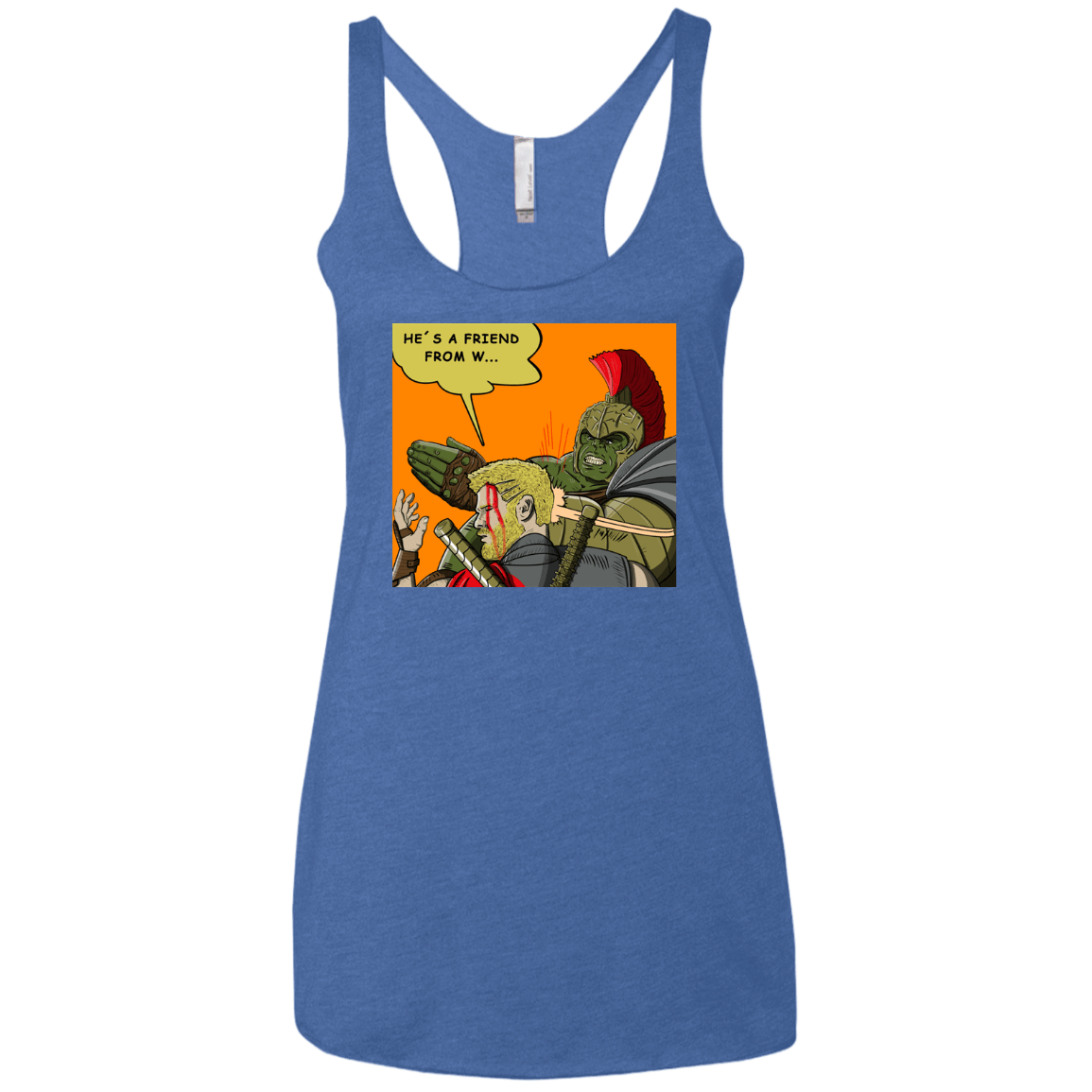 T-Shirts Vintage Royal / X-Small Shut Up Women's Triblend Racerback Tank