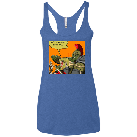 T-Shirts Vintage Royal / X-Small Shut Up Women's Triblend Racerback Tank