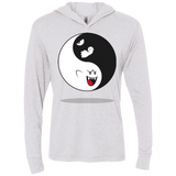 T-Shirts Heather White / X-Small Shy and Angry Triblend Long Sleeve Hoodie Tee