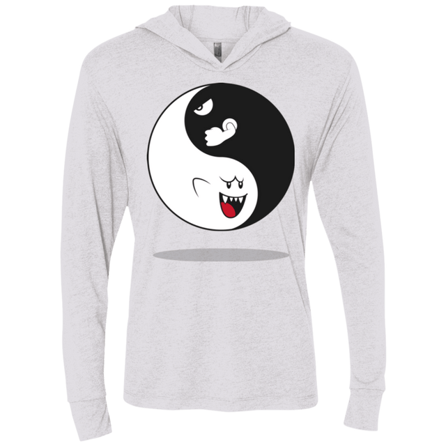 T-Shirts Heather White / X-Small Shy and Angry Triblend Long Sleeve Hoodie Tee