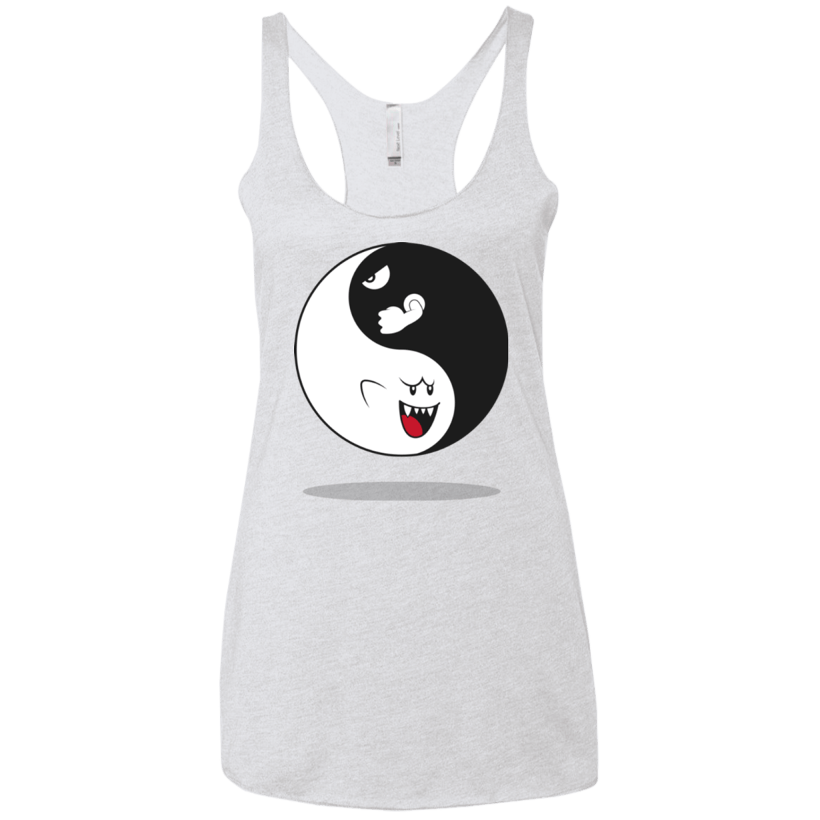 T-Shirts Heather White / X-Small Shy and Angry Women's Triblend Racerback Tank