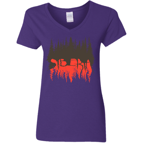 T-Shirts Purple / S Siberia Wilderness Women's V-Neck T-Shirt