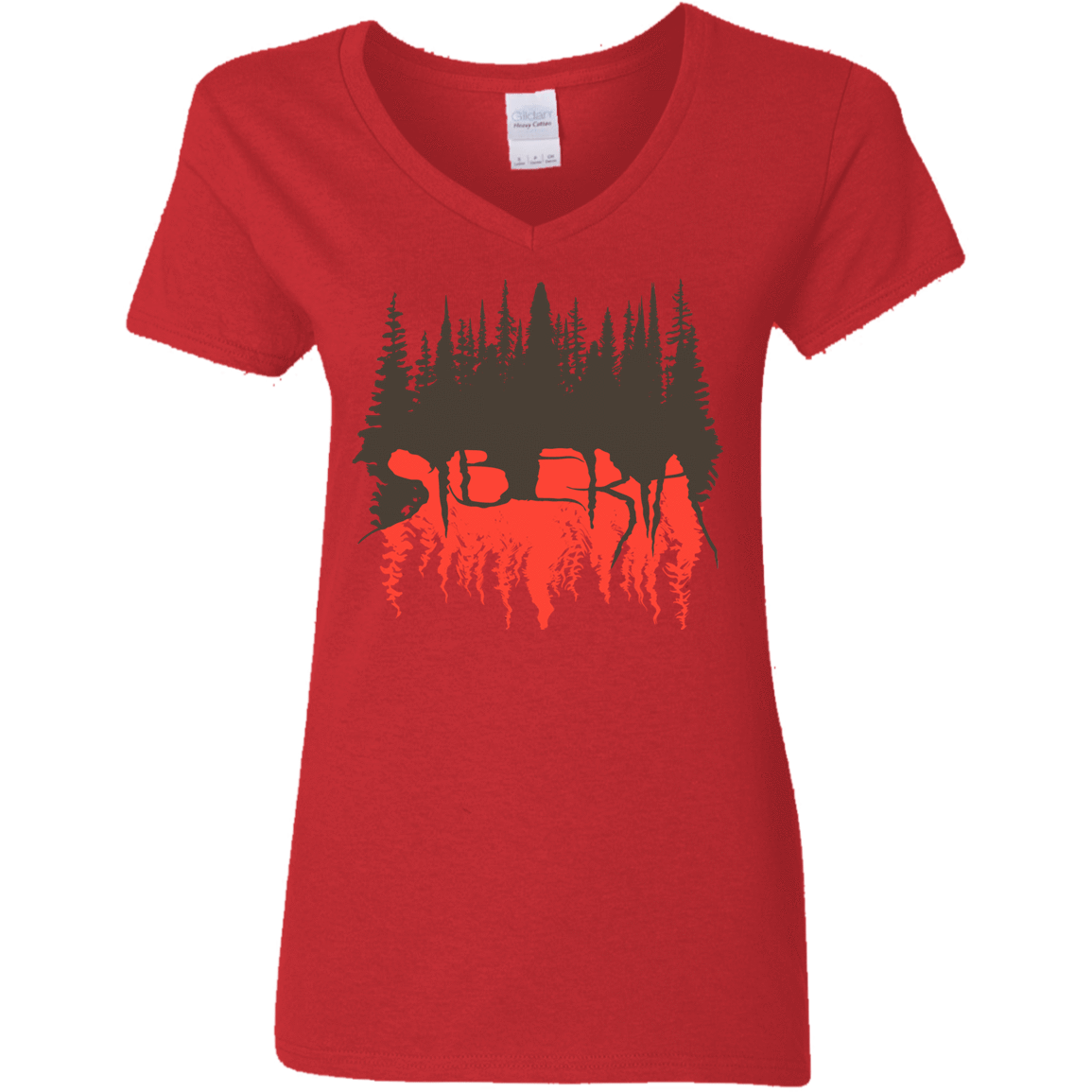 T-Shirts Red / S Siberia Wilderness Women's V-Neck T-Shirt