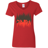 T-Shirts Red / S Siberia Wilderness Women's V-Neck T-Shirt