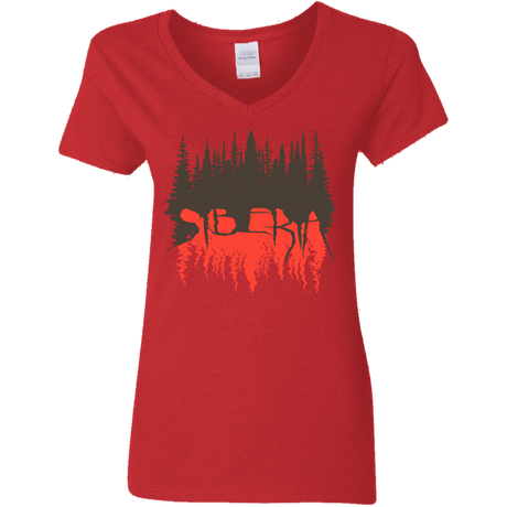 T-Shirts Red / S Siberia Wilderness Women's V-Neck T-Shirt