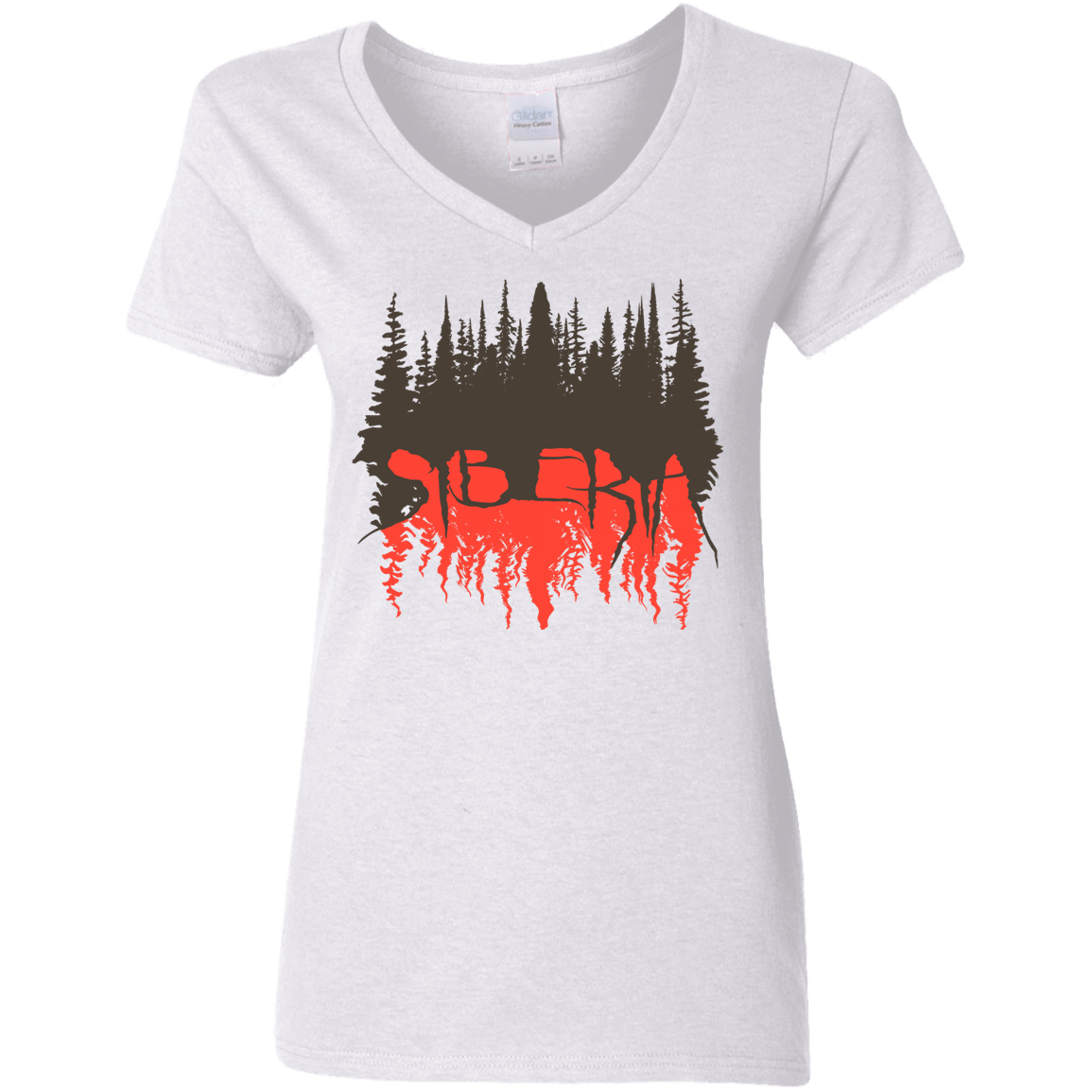 T-Shirts White / S Siberia Wilderness Women's V-Neck T-Shirt