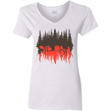 T-Shirts White / S Siberia Wilderness Women's V-Neck T-Shirt