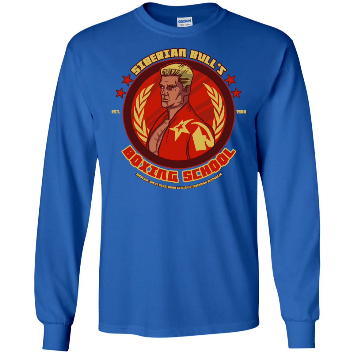 T-Shirts Royal / S Siberian Bull Men's Long Sleeve T-Shirt