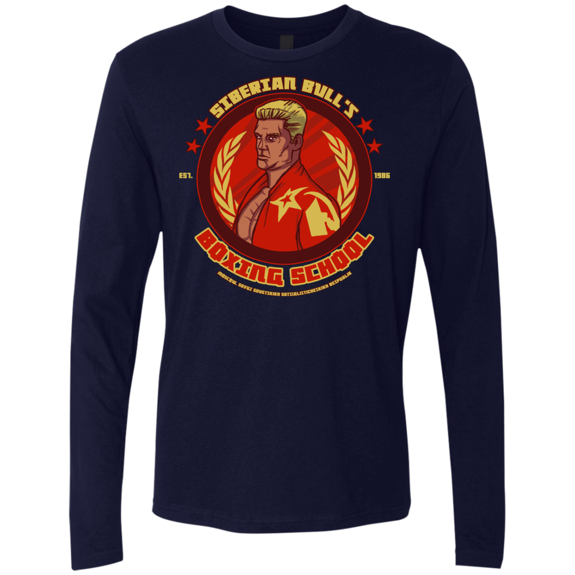 T-Shirts Midnight Navy / S Siberian Bull Men's Premium Long Sleeve