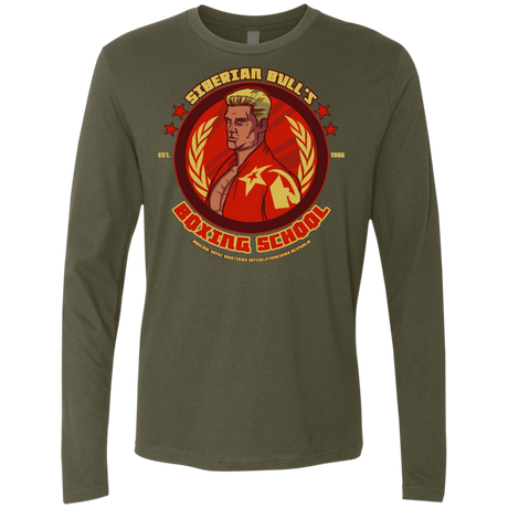 T-Shirts Military Green / S Siberian Bull Men's Premium Long Sleeve