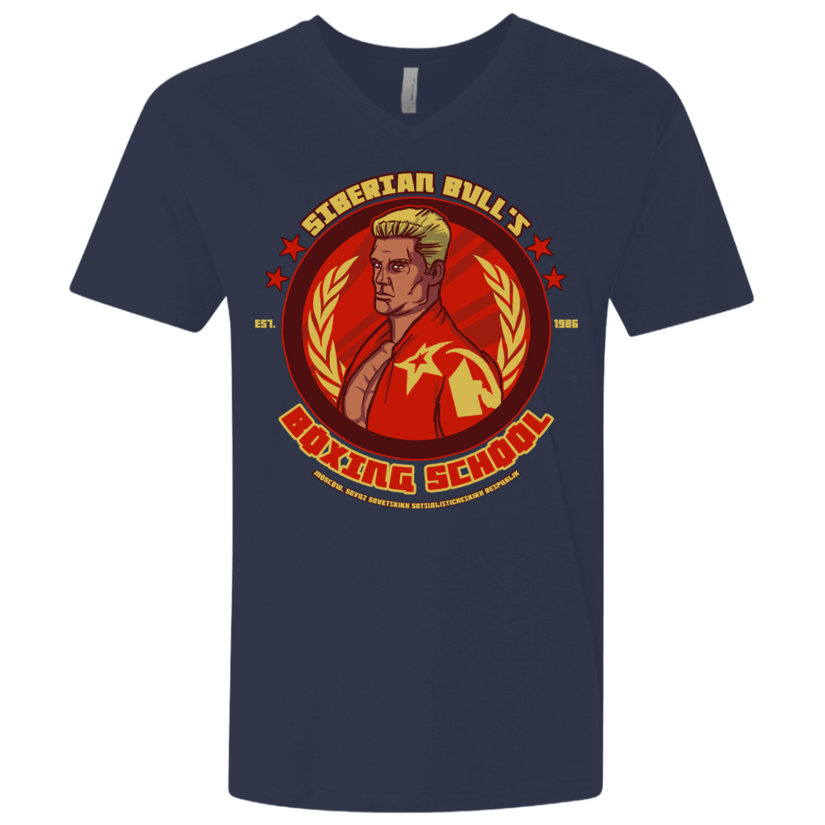 T-Shirts Midnight Navy / X-Small Siberian Bull Men's Premium V-Neck