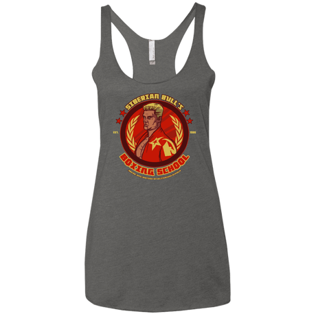 T-Shirts Premium Heather / X-Small Siberian Bull Women's Triblend Racerback Tank