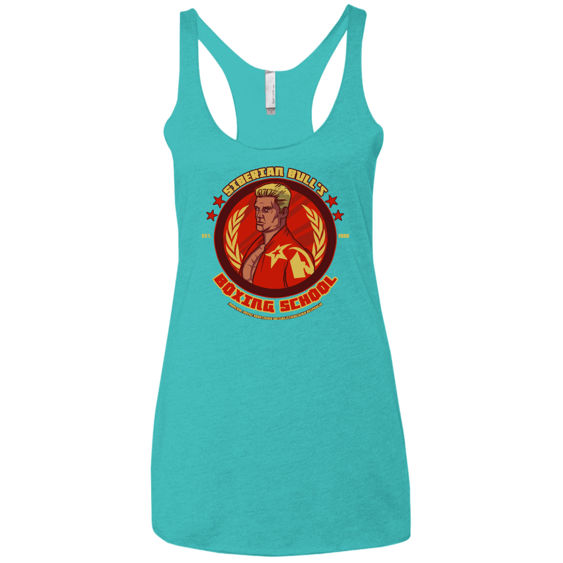 T-Shirts Tahiti Blue / X-Small Siberian Bull Women's Triblend Racerback Tank