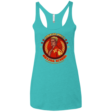 T-Shirts Tahiti Blue / X-Small Siberian Bull Women's Triblend Racerback Tank