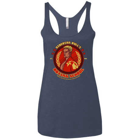 T-Shirts Vintage Navy / X-Small Siberian Bull Women's Triblend Racerback Tank