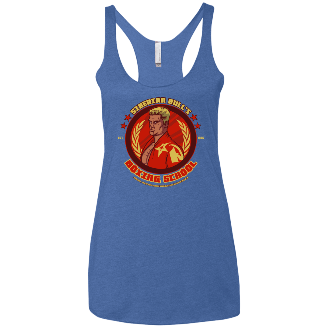 T-Shirts Vintage Royal / X-Small Siberian Bull Women's Triblend Racerback Tank