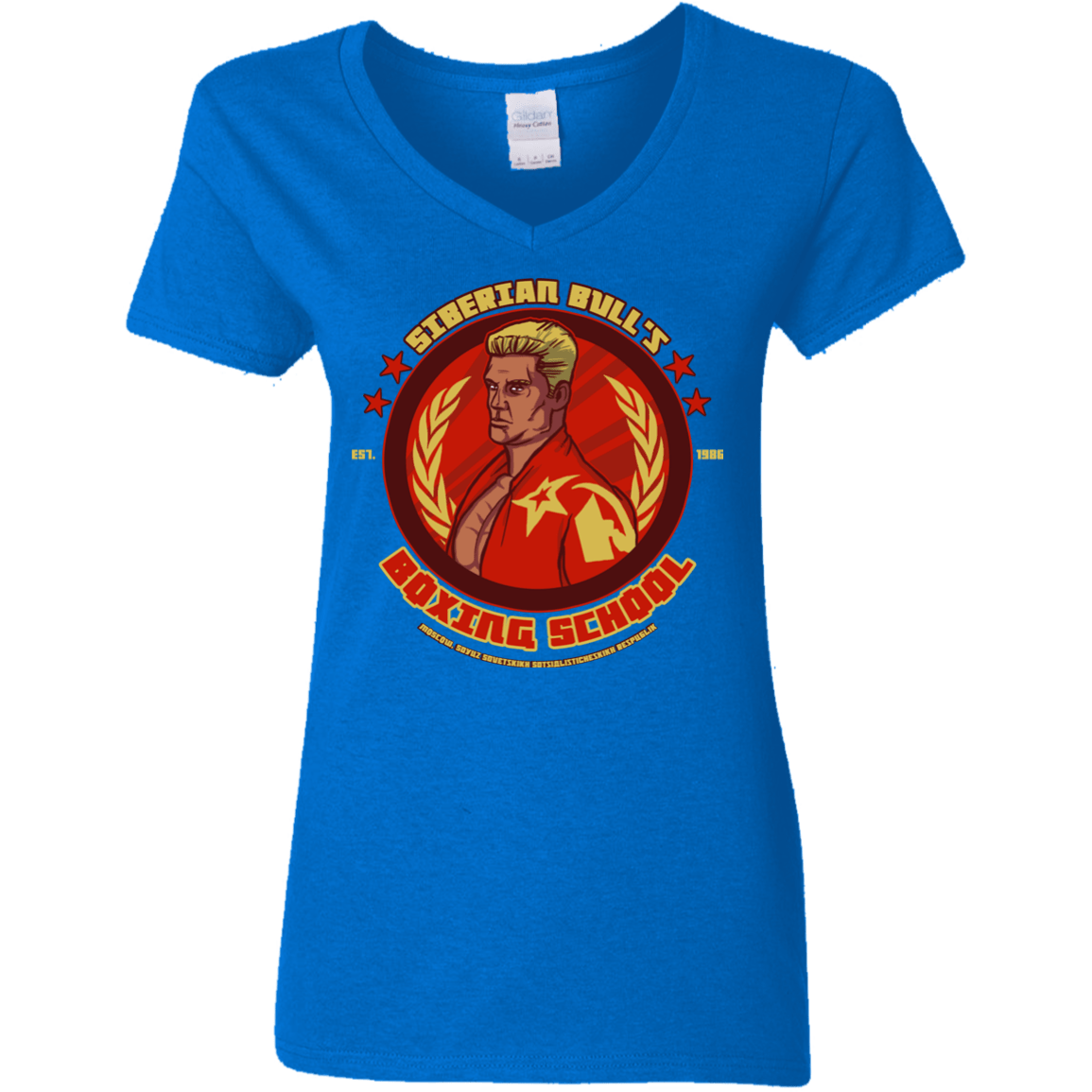 T-Shirts Royal / S Siberian Bull Women's V-Neck T-Shirt