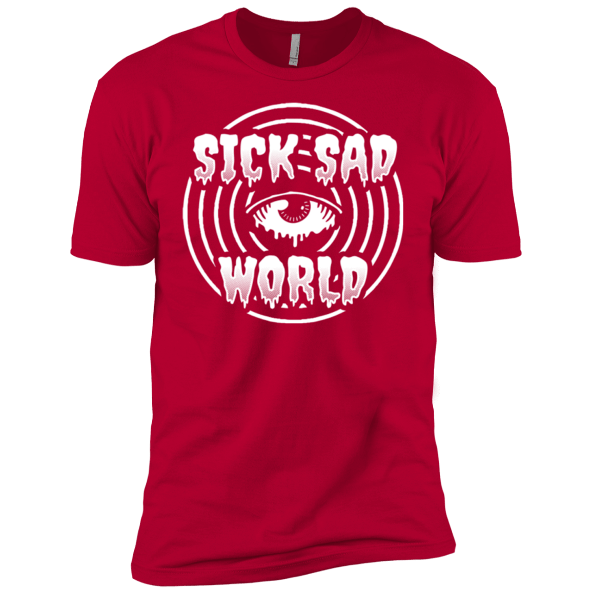 Sick sad 2024 world shirt pink
