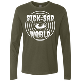 T-Shirts Military Green / Small Sick Sad World Men's Premium Long Sleeve