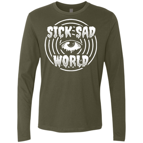 T-Shirts Military Green / Small Sick Sad World Men's Premium Long Sleeve