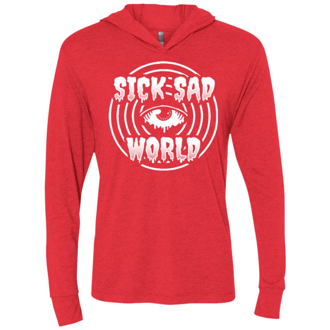 T-Shirts Vintage Red / X-Small Sick Sad World Triblend Long Sleeve Hoodie Tee