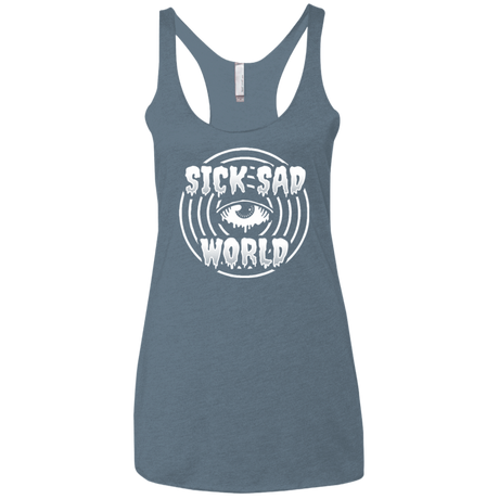 T-Shirts Indigo / X-Small Sick Sad World Women's Triblend Racerback Tank