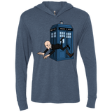 T-Shirts Indigo / X-Small Silence Falls Triblend Long Sleeve Hoodie Tee