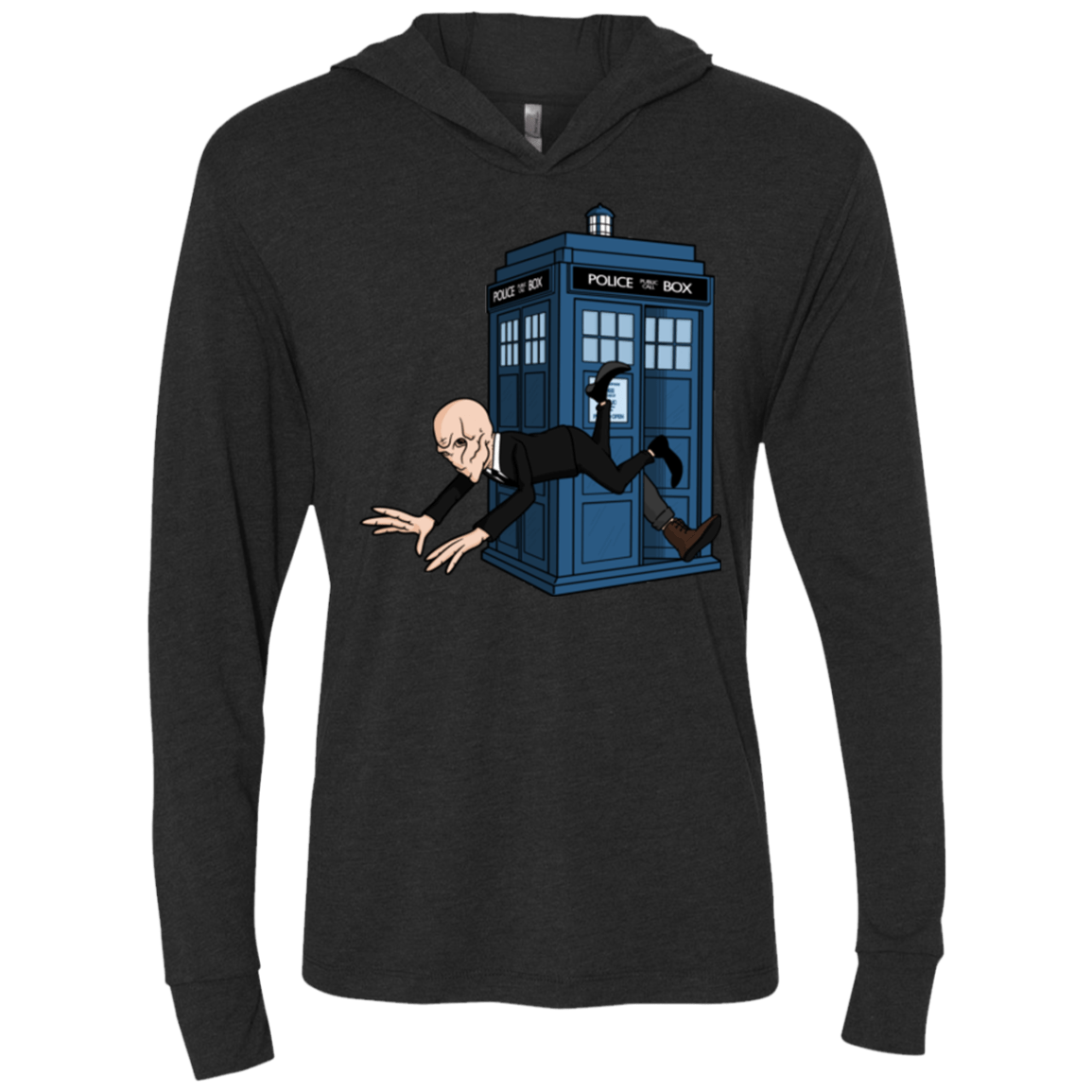 T-Shirts Vintage Black / X-Small Silence Falls Triblend Long Sleeve Hoodie Tee