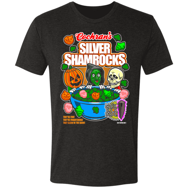 T-Shirts Vintage Black / S Silver Shamrocks Men's Triblend T-Shirt