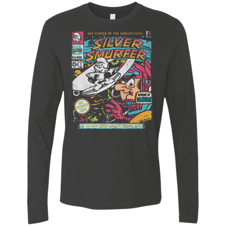 T-Shirts Heavy Metal / Small Silver Smurfer Men's Premium Long Sleeve