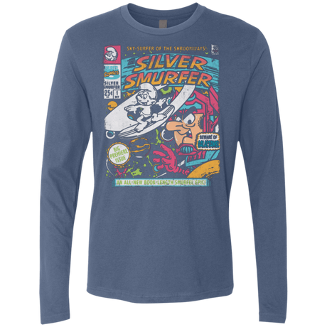 T-Shirts Indigo / Small Silver Smurfer Men's Premium Long Sleeve