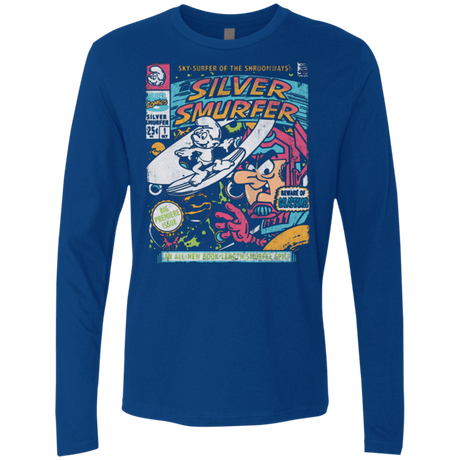 T-Shirts Royal / Small Silver Smurfer Men's Premium Long Sleeve