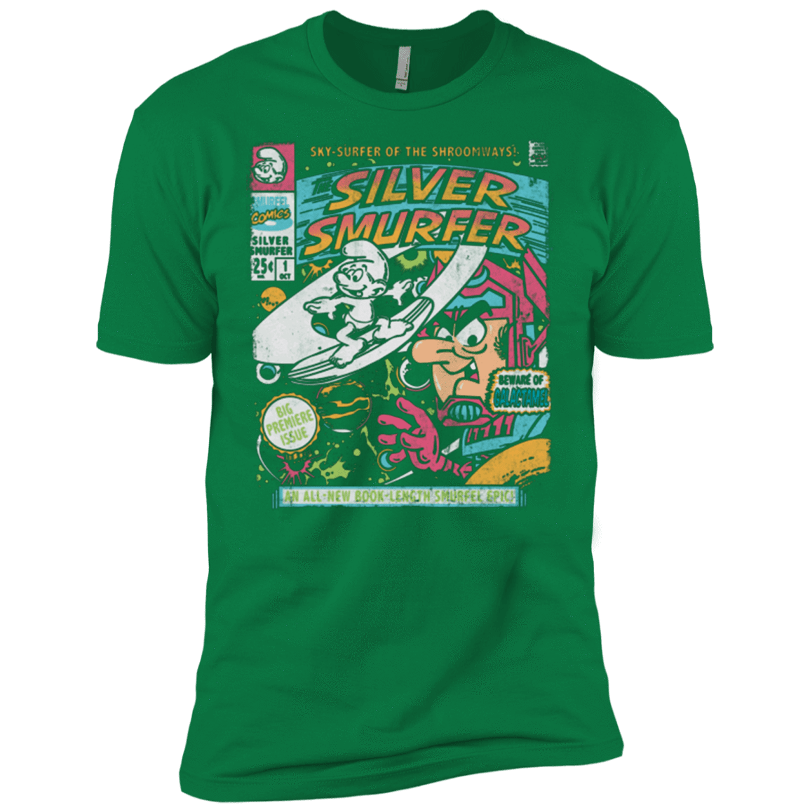 T-Shirts Kelly Green / X-Small Silver Smurfer Men's Premium T-Shirt