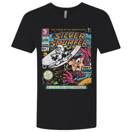 T-Shirts Black / X-Small Silver Smurfer Men's Premium V-Neck