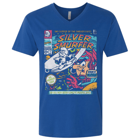 T-Shirts Royal / X-Small Silver Smurfer Men's Premium V-Neck