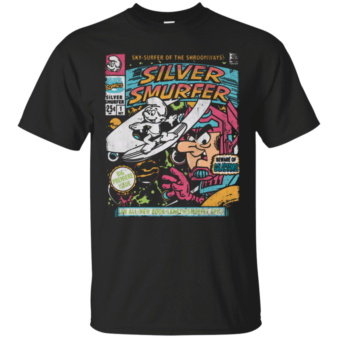 T-Shirts Black / Small Silver Smurfer T-Shirt