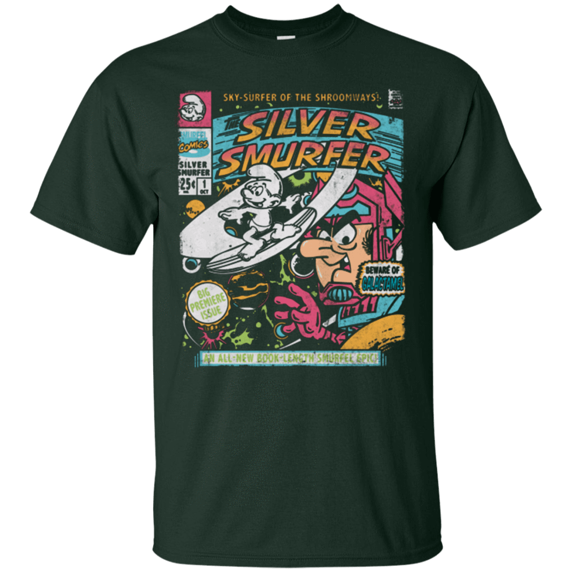 T-Shirts Forest Green / Small Silver Smurfer T-Shirt