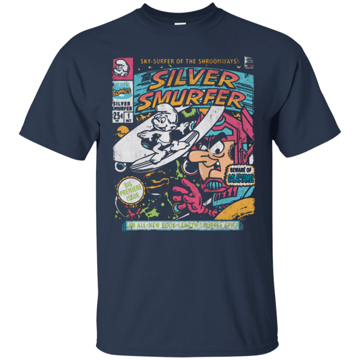 T-Shirts Navy / Small Silver Smurfer T-Shirt