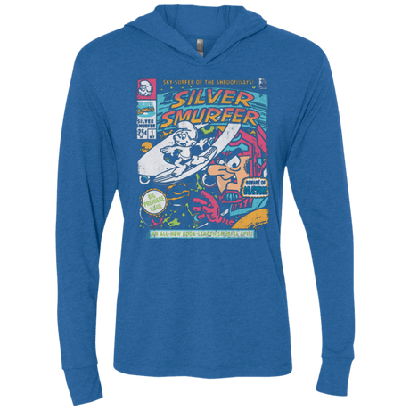 T-Shirts Vintage Royal / X-Small Silver Smurfer Triblend Long Sleeve Hoodie Tee