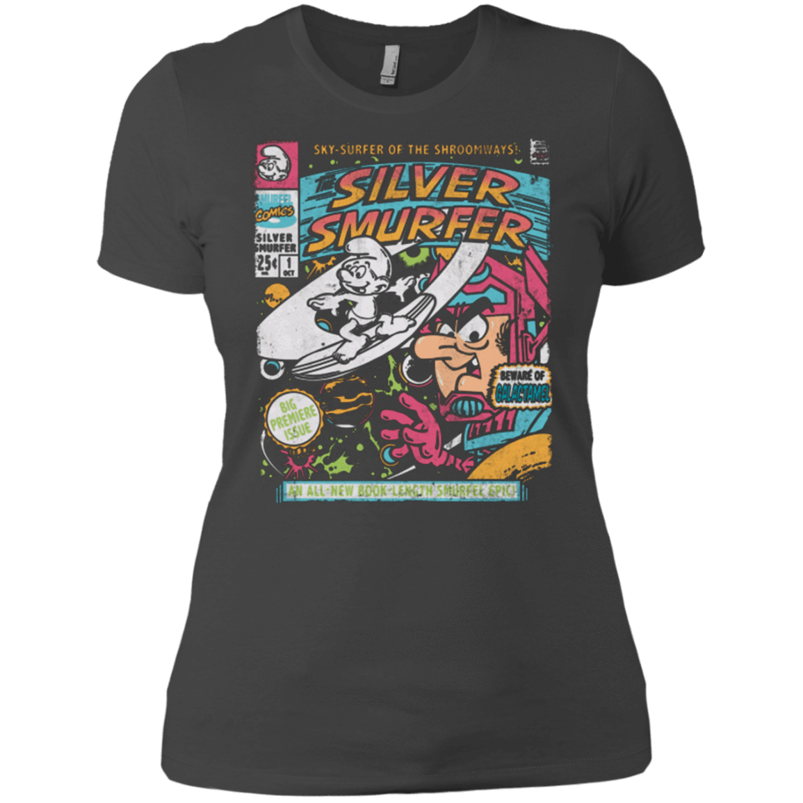 T-Shirts Heavy Metal / X-Small Silver Smurfer Women's Premium T-Shirt