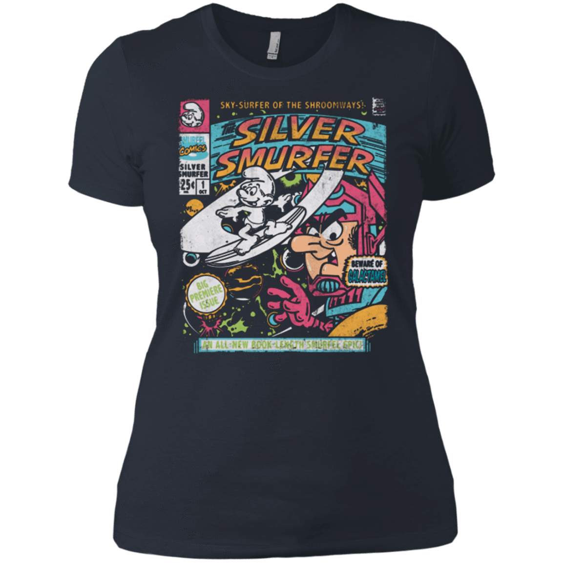 T-Shirts Indigo / X-Small Silver Smurfer Women's Premium T-Shirt