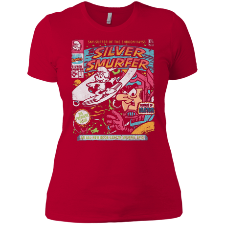 T-Shirts Red / X-Small Silver Smurfer Women's Premium T-Shirt