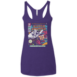 T-Shirts Purple / X-Small Silver Smurfer Women's Triblend Racerback Tank