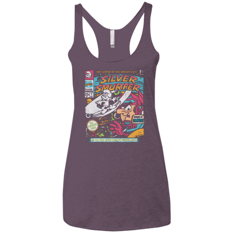 T-Shirts Vintage Purple / X-Small Silver Smurfer Women's Triblend Racerback Tank