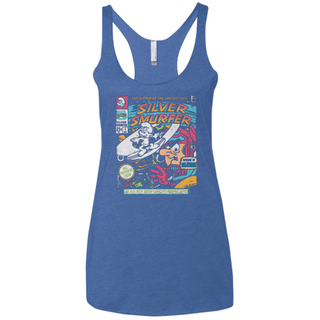 T-Shirts Vintage Royal / X-Small Silver Smurfer Women's Triblend Racerback Tank