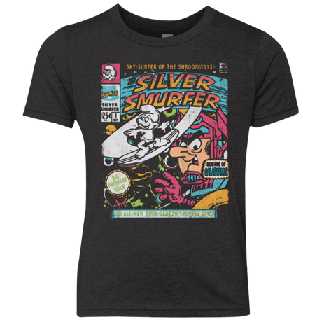 T-Shirts Vintage Black / YXS Silver Smurfer Youth Triblend T-Shirt