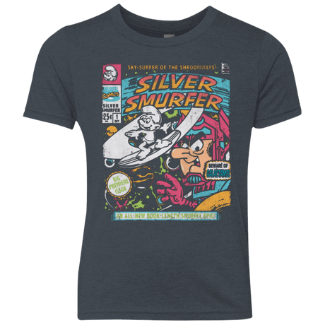 T-Shirts Vintage Navy / YXS Silver Smurfer Youth Triblend T-Shirt