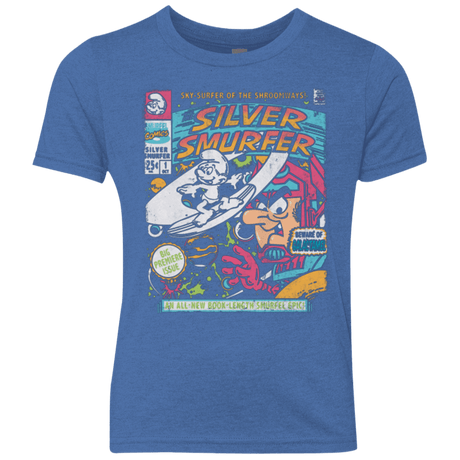 T-Shirts Vintage Royal / YXS Silver Smurfer Youth Triblend T-Shirt