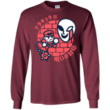 T-Shirts Maroon / S Simons Little Quest Men's Long Sleeve T-Shirt