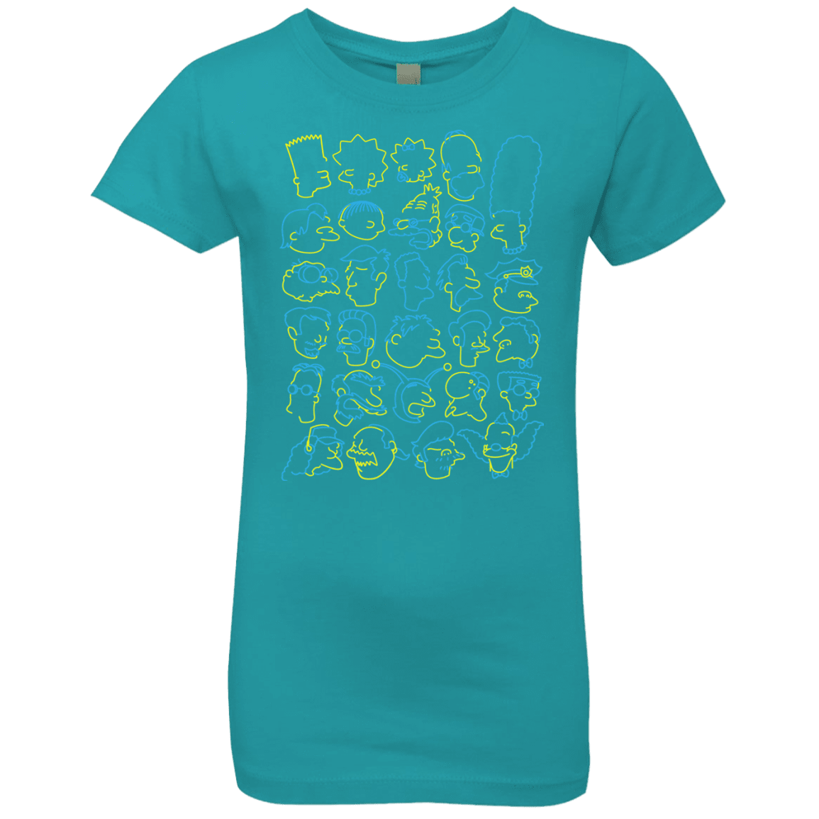 T-Shirts Tahiti Blue / YXS SIMPSONS Girls Premium T-Shirt